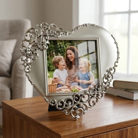 Rustic Steel Lace Heart
