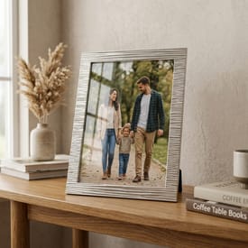 Modern Silver Lines Frame