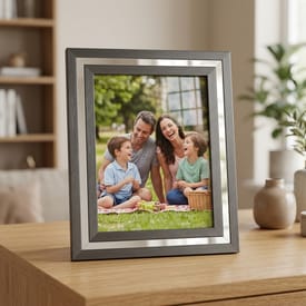 Grey Silver Band Frame