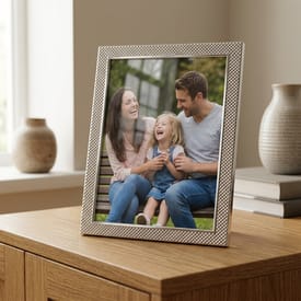 Polished Silver Pimple Photo Frame