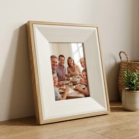 Dorset Cream and Natural Wood Photo Frame