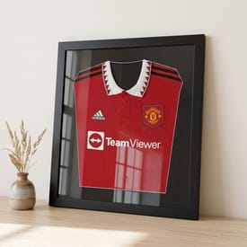 Black Football Shirt Frame with Black Mount
