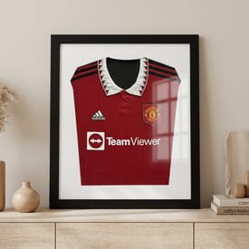 Black Football Shirt Frame with White Mount