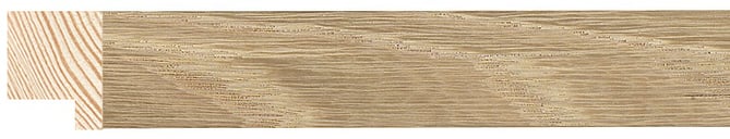 Oak Veneer Flat Frame moulding: close-up of the finish and side profile