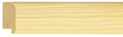 Natural Wood Cushion Frame moulding: close-up of the finish and side profile