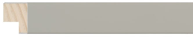 Grey Flat Frame moulding: close-up of the finish and side profile