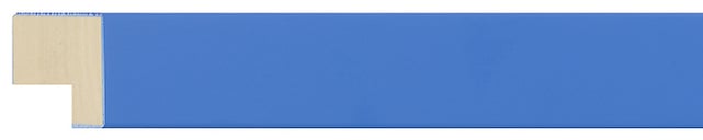 Light Blue Paint Flat Frame moulding: close-up of the finish and side profile