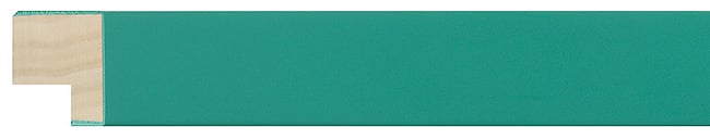 Green Paint Flat Frame moulding: close-up of the finish and side profile
