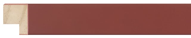 Maroon Paint Flat Frame moulding: close-up of the finish and side profile
