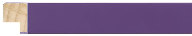 Purple Paint Flat Frame moulding: close-up of the finish and side profile