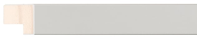 Silver Flat Frame moulding: close-up of the finish and side profile