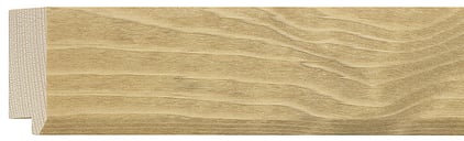 Natural Wood Flat Frame moulding: close-up of the finish and side profile