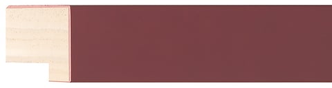 Maroon Paint Flat Frame moulding: close-up of the finish and side profile