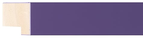 Purple Paint Flat Frame moulding: close-up of the finish and side profile
