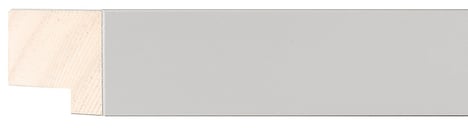 Matte Silver Flat Frame moulding: close-up of the finish and side profile