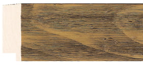 Characteristic Brown Flat Frame moulding: close-up of the finish and side profile