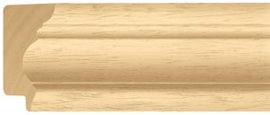 Natural Wood Scoop Frame moulding: close-up of the finish and side profile