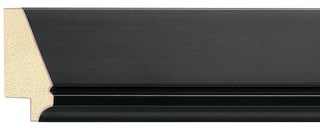 Black Reverse Frame moulding: close-up of the finish and side profile