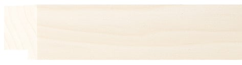 Natural Wood Flat Frame moulding: close-up of the finish and side profile