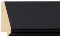 Black Reverse Frame moulding: close-up of the finish and side profile