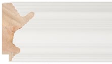 White Spoon Frame moulding: close-up of the finish and side profile