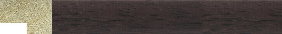 Brown Flat Frame moulding: close-up of the finish and side profile