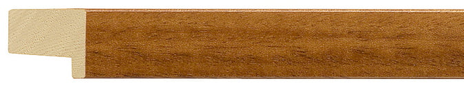 Natural Wood Flat Frame moulding: close-up of the finish and side profile