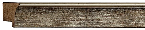 Silver Scoop Frame moulding: close-up of the finish and side profile