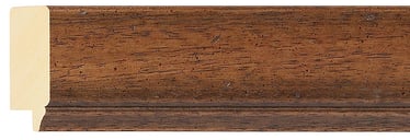 Brown Flat Frame moulding: close-up of the finish and side profile