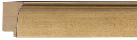Gold Scoop Frame moulding: close-up of the finish and side profile