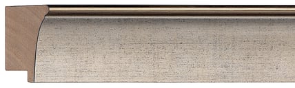 Champagne Silver Scoop Frame moulding: close-up of the finish and side profile