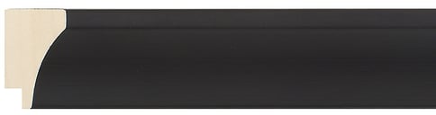 Black Scoop Frame moulding: close-up of the finish and side profile