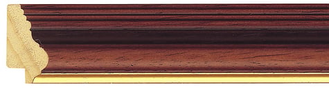 Brown Reverse Frame moulding: close-up of the finish and side profile
