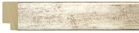 Silver Flat Frame moulding: close-up of the finish and side profile