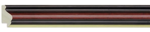 Brown Reverse Frame moulding: close-up of the finish and side profile