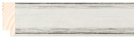 Black/Silver Flat Frame moulding: close-up of the finish and side profile
