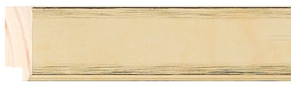 Gold Flat Frame moulding: close-up of the finish and side profile