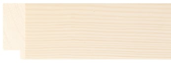 Natural Wood Flat Frame moulding: close-up of the finish and side profile