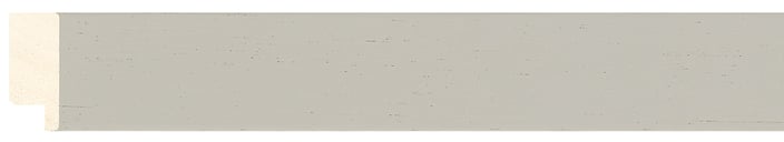 Grey Flat Frame moulding: close-up of the finish and side profile