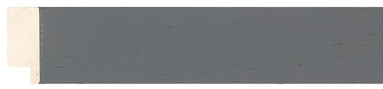 Grey Flat Frame moulding: close-up of the finish and side profile