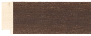 Brown Flat Frame moulding: close-up of the finish and side profile