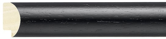 Black Cushion Frame moulding: close-up of the finish and side profile