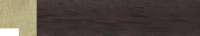 Brown Flat Frame moulding: close-up of the finish and side profile