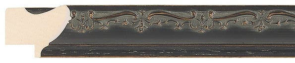 Black Scoop Frame moulding: close-up of the finish and side profile