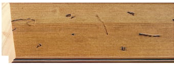 Distressed Pine Reverse Frame moulding: close-up of the finish and side profile