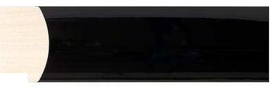 Black Cushion Frame moulding: close-up of the finish and side profile