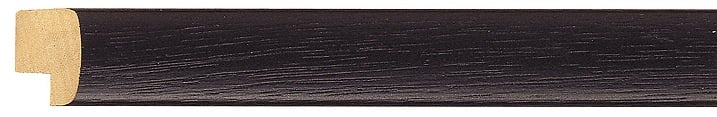 Black Cushion Frame moulding: close-up of the finish and side profile