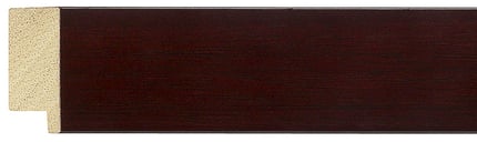 Brown Flat Frame moulding: close-up of the finish and side profile
