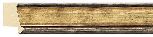 Gold Spoon Frame moulding: close-up of the finish and side profile