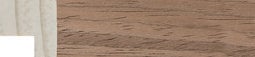 Walnut Flat Frame moulding: close-up of the finish and side profile